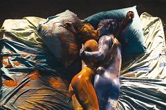 Красивая постельная сцена русской пары студентов